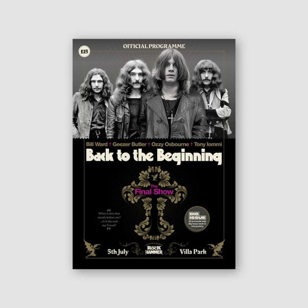 洋楽 Black Sabbath Back to the Beginning 2025 Rock Cellar Magazine - Black Sabbath — Ozzy Osbourne, Tony