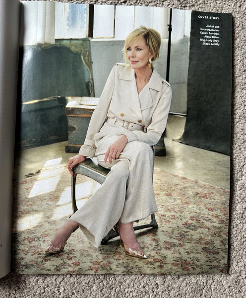 Outfits Cj Cregg Blue Armani Dress You Magazine 11th May 2025 Allison  Janney YourCelebrityMagazines