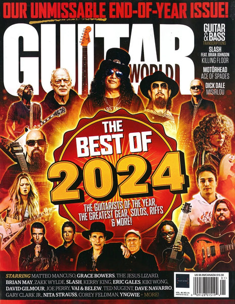 GUITAR WORLD MAGAZINE - JANUARY 2025 - SLASH Brian May Dave Gilmour Jo