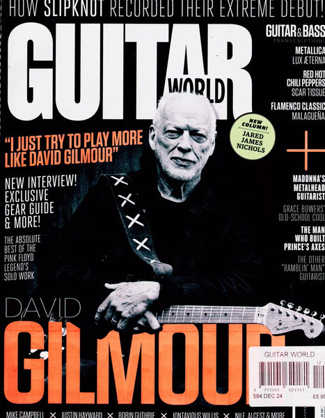 GUITAR WORLD MAGAZINE 584 DEC 24 DAVE GILMOUR Pink Floyd GUITAR WORLD MAGAZINE 584 DEC 24 DAVE GILMOUR Pink Floyd