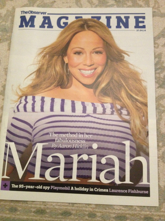 UK Mariah Carey Observer Magazine Cover April 2014 The Art Of Letting Go Promo