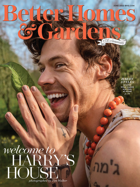Harry Styles for Better Homes & Gardens June 2022