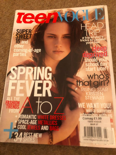 Teen Vogue Mag March 2007 Cover featuring Kristen Stewart
