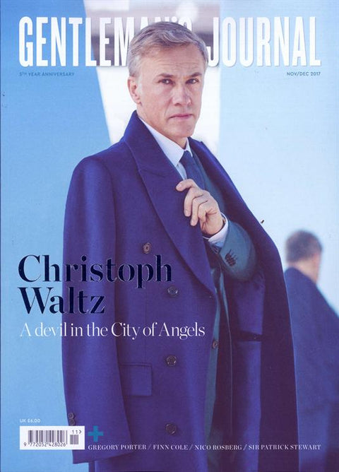 Christoph Waltz on the cover Gentlemen's Journal