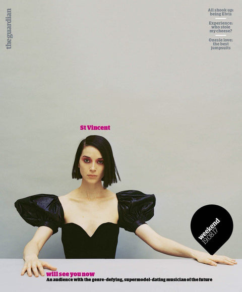 St Vincent on the cover of Guardian Weekend Magazine