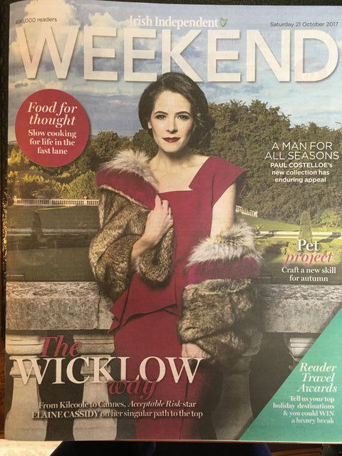 Elaine Cassidy on the cover of Irish Weekend Magazine