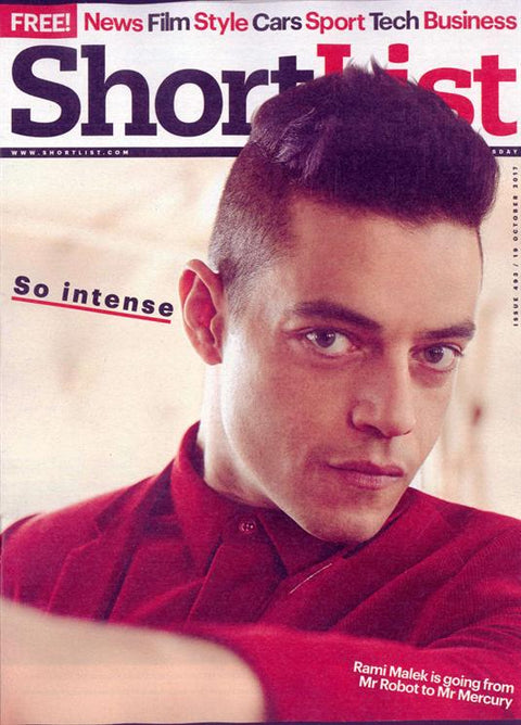 Rami Malek on the cover of Shortlist Magazine.