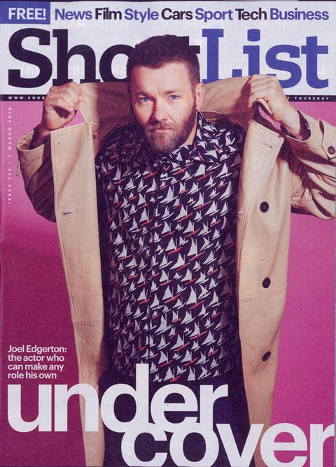 JOEL EDGERTON ON THE COVER OF SHORTLIST MAGAZINE