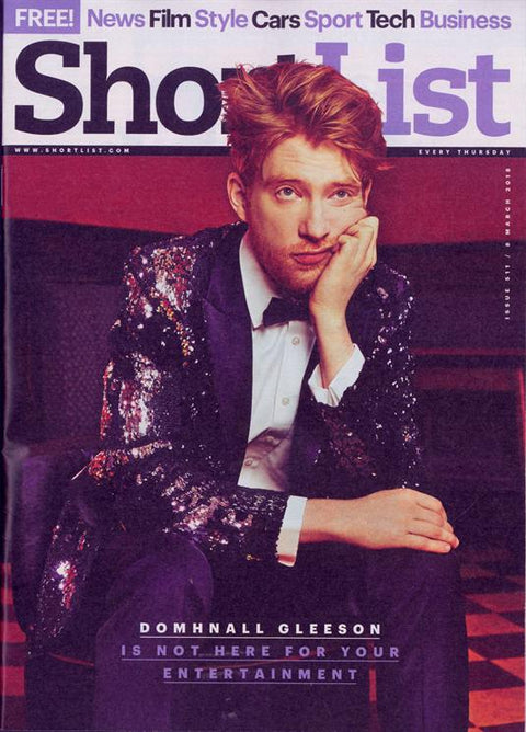 DOMHNALL GLEESON ON THE COVER OF SHORTLIST MAGAZINE