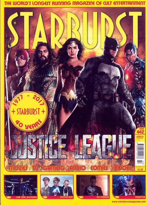 Justice League on the cover of Starburst