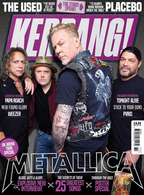 Metallica on the cover of Kerrang! Magazine