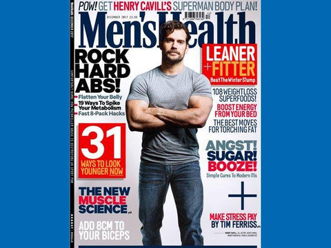 henry cavill on the cover of Men's Health Magazine