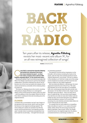 RETRO POP Magazine November 2023 ABBA Agnetha Fältskog