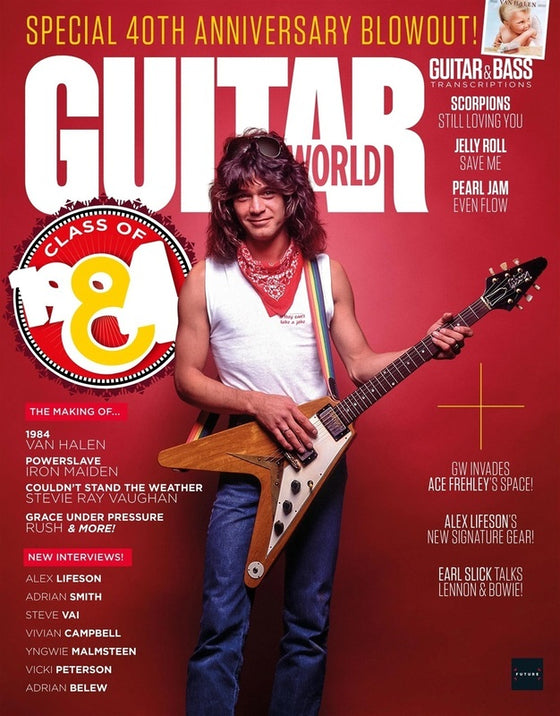 Guitar World magazine May 2024 Class of 1984: Eddie Van Halen Ace Frehley Kiss Rush