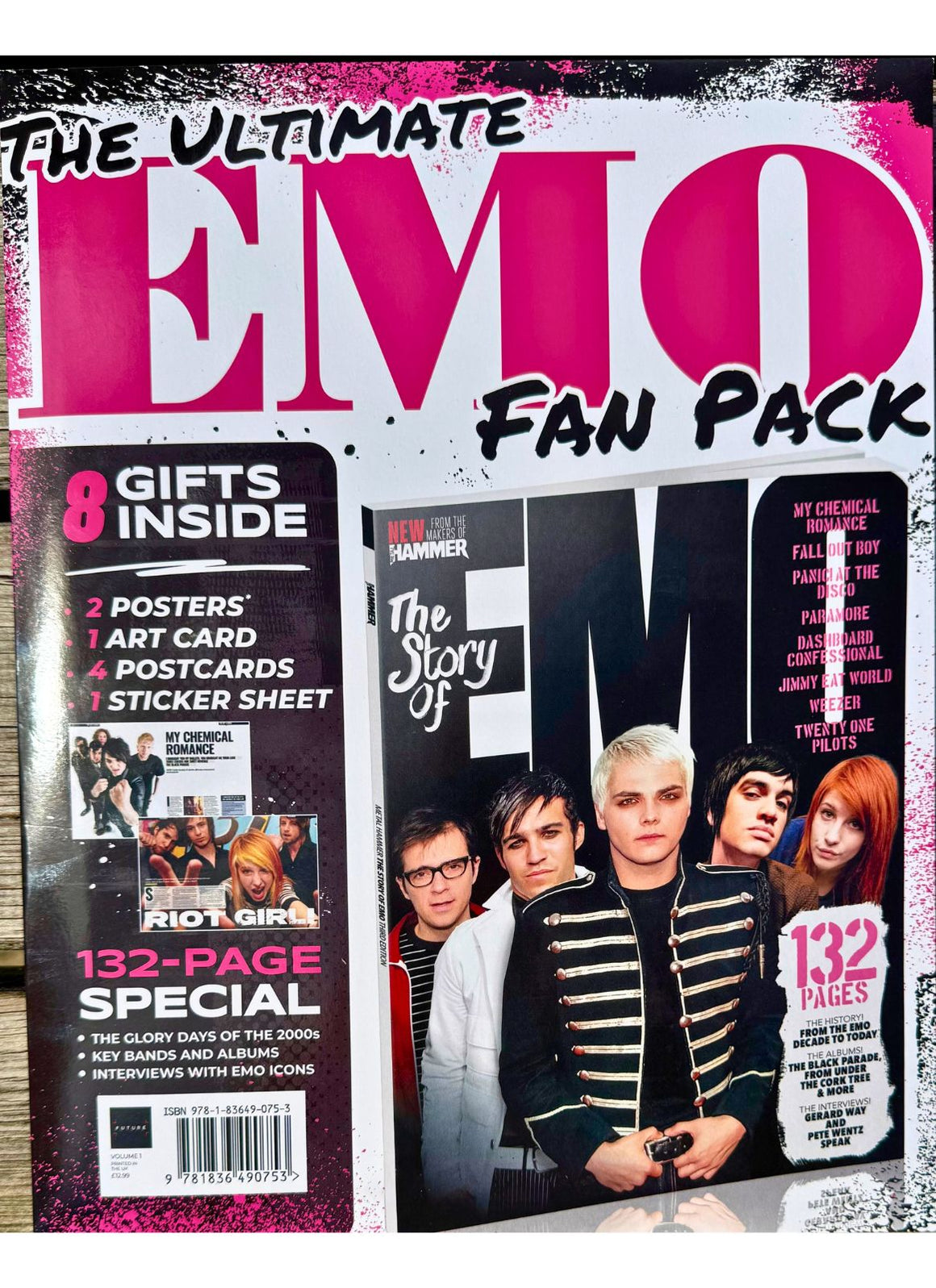 The Ultimate Emo Fan Pack Featuring My Chemical Romance and more including Poster, Art Card, Posters & Stickers!