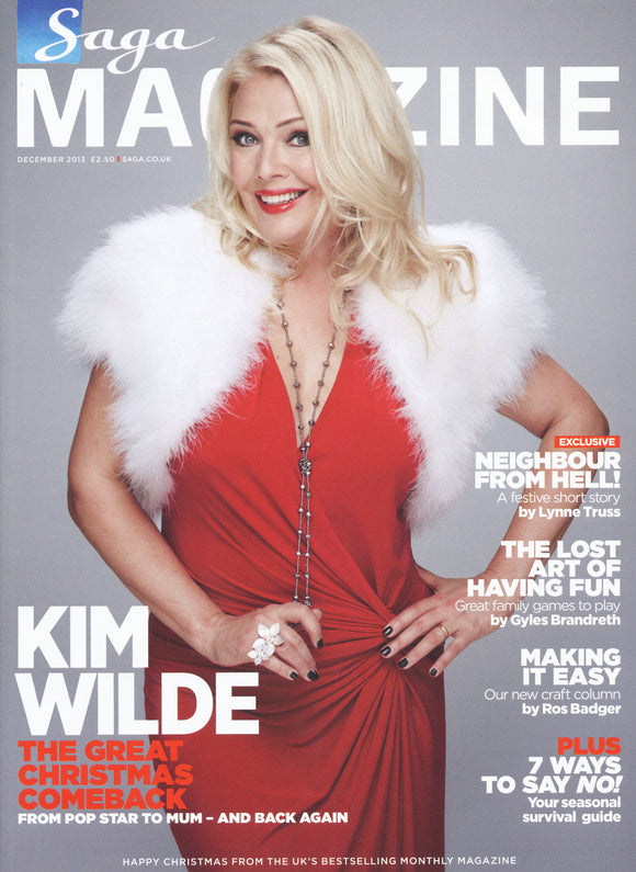 SAGA Magazine December 2013 Kim Wilde Cover