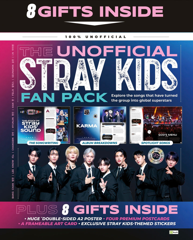 The Unofficial Stray Kids Fan Pack: Songbook + 8 gifts inside (116 page special) - (pre order)
