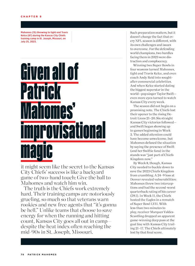 Patrick Mahomes KANSAS CITY CHIEFS MAGAZINE 2024 GAME CHANGER Centennial A360