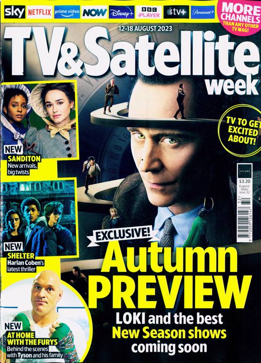 Tv And Satellite Week Magazine 12/08/2023 Tom Hiddleston Loki