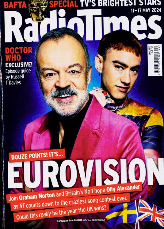 Radio Times magazine 11-17th May 2024 Eurovision 2024 Olly Alexander Jonathan Bailey