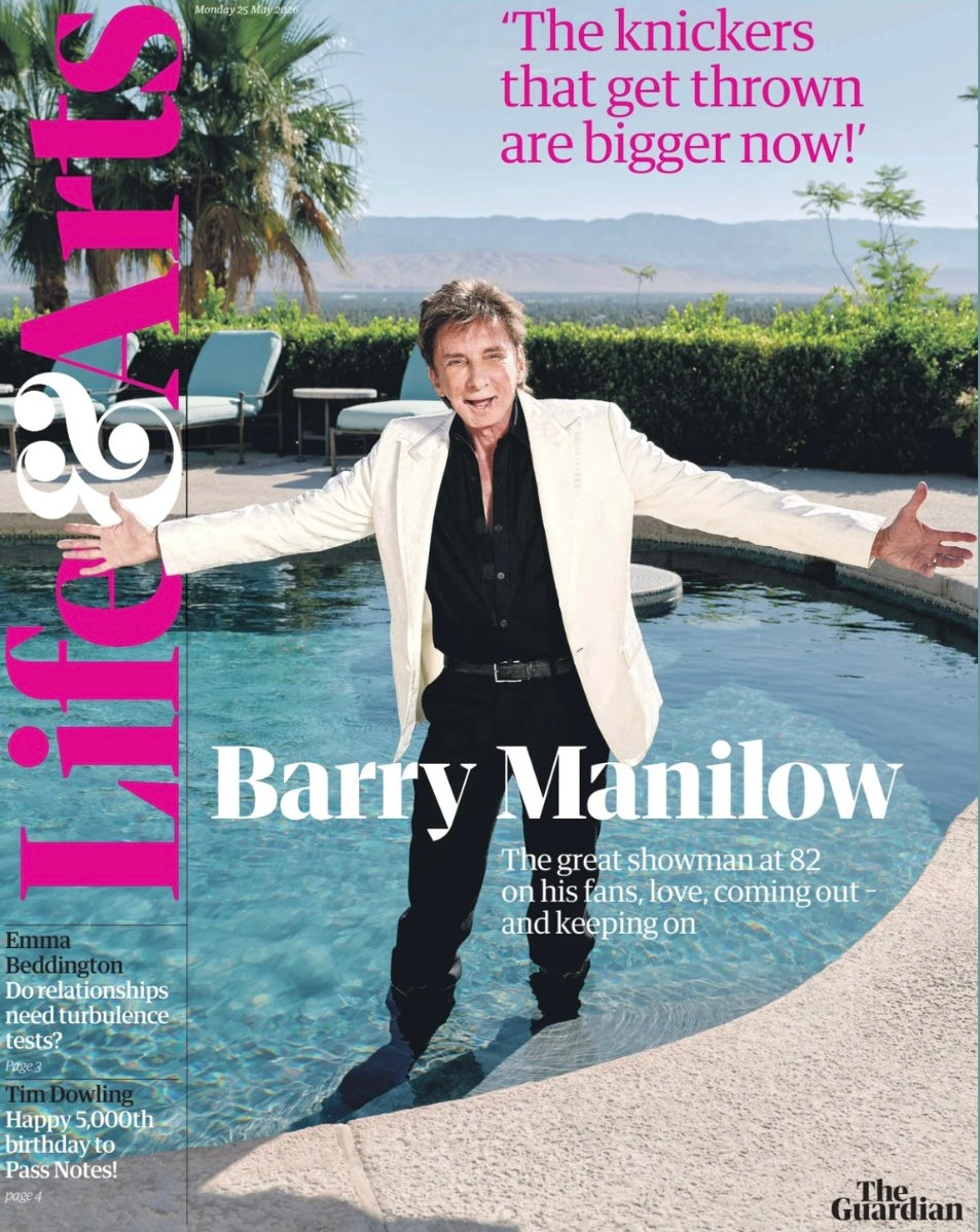 The Guardian Newspaper Monday 25 May 2026 – Barry Manilow