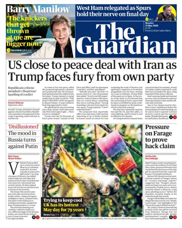 The Guardian Newspaper Monday 25 May 2026 – Barry Manilow