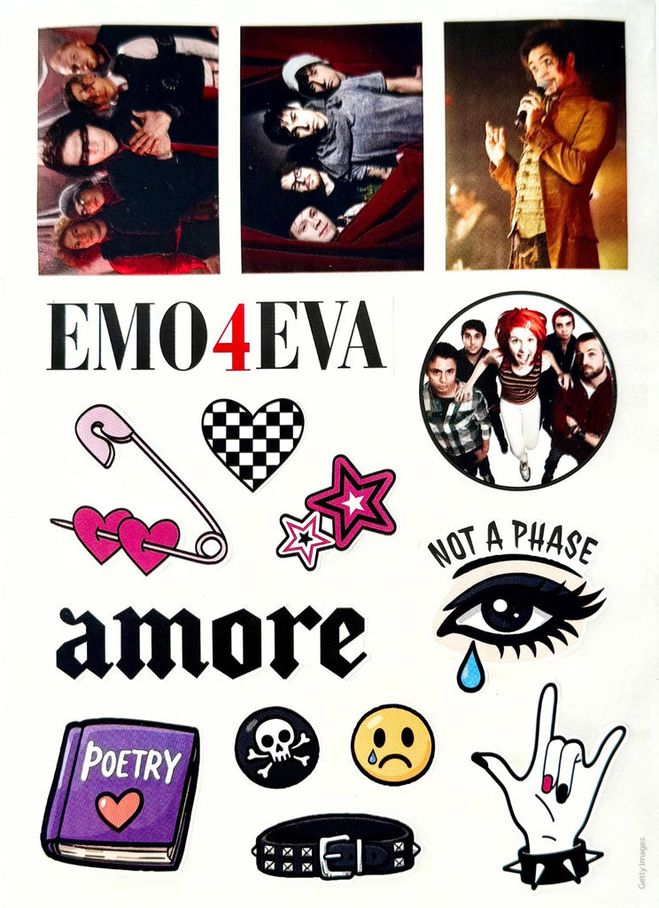 The Ultimate Emo Fan Pack Featuring My Chemical Romance and more including Poster, Art Card, Posters & Stickers!