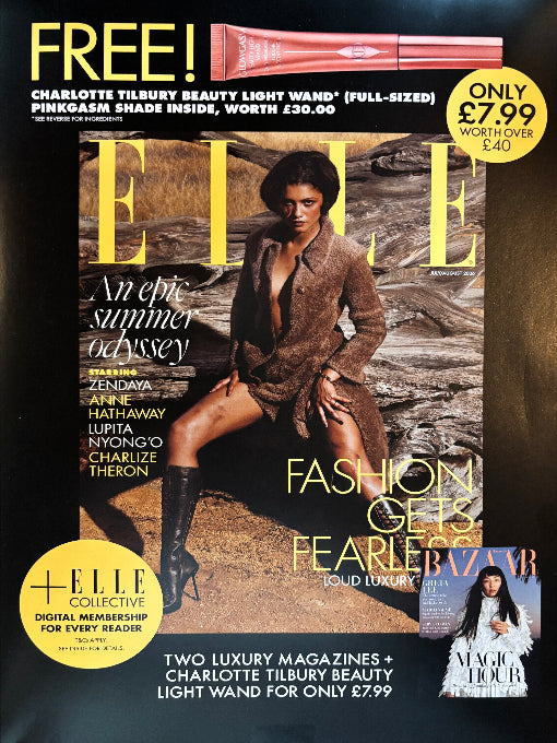 ELLE UK Summer 2026 – Zendaya + Charlotte Tilbury Beauty Light Wand Pinkgasm Shade