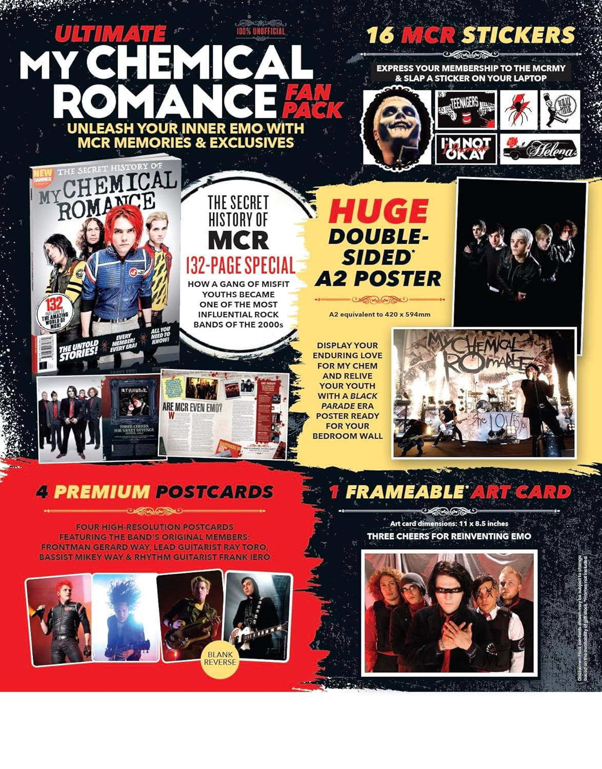My Chemical Romance Ultimate Fan Pack Posters Stickers Art Cards Volum ...