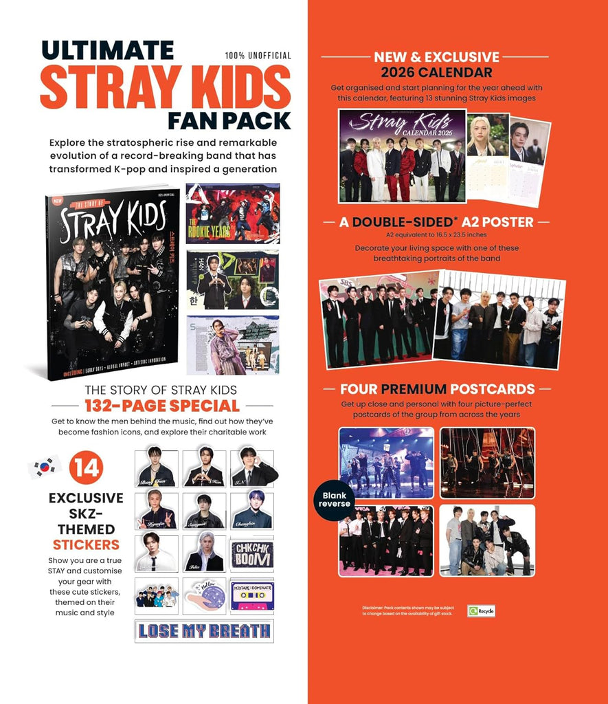 The ULTIMATE Stray Kids Fan pack and Magazine - Gifts Stickers Calendar Posters Postcards