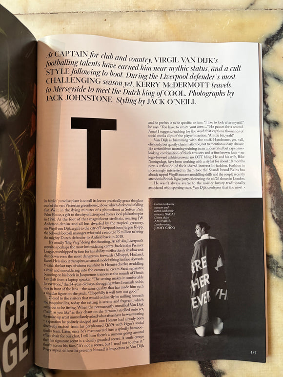 BRITISH Vogue UK Magazine February 2026 -  Virgil van Dijk - Liverpool