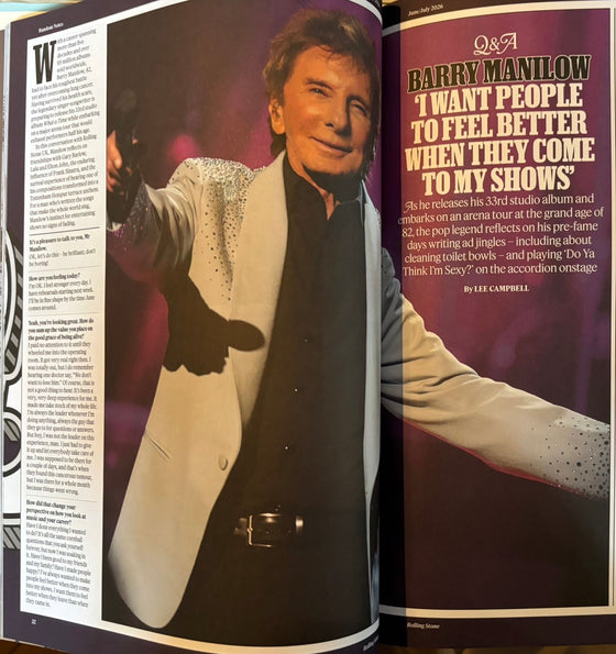 Rolling Stone UK June/July 2026 – Barry Manilow Feature