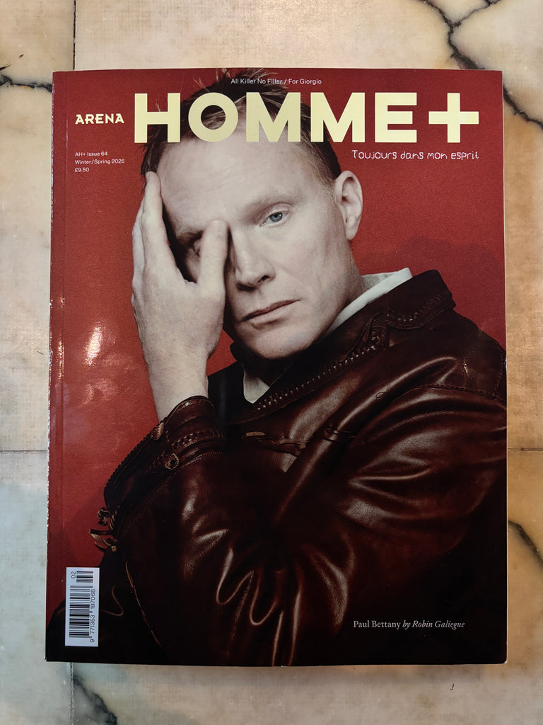 Arena Homme+ magazine Winter/Spring 2026 Paul Bettany by Robin Galiegue