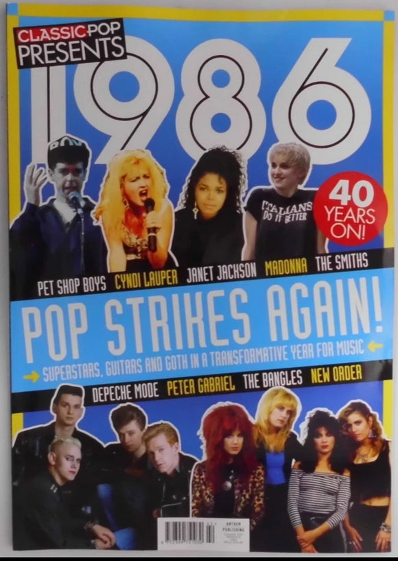 Classic Pop Presents magazine #42 2025. 1986 Pet Shop boys, Cyndi Lauper Madonna