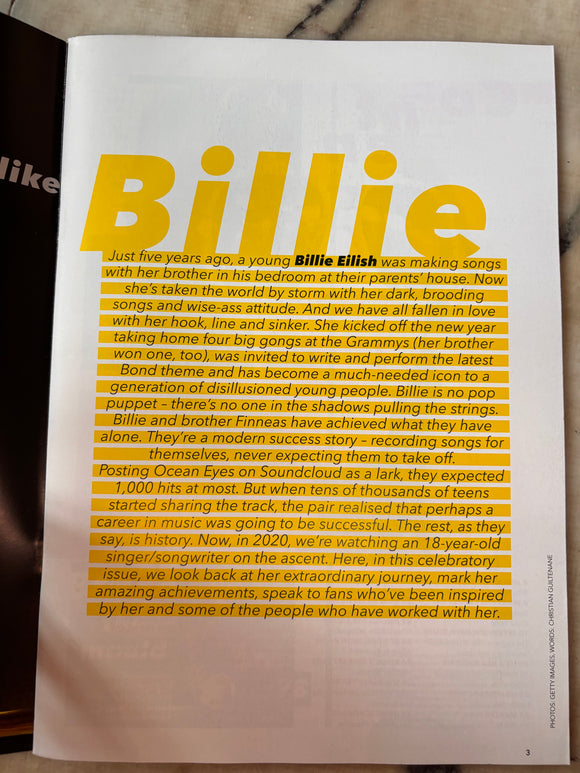 Queens of Pop Magazine: Billie Eilish + Free Double Sided Poster