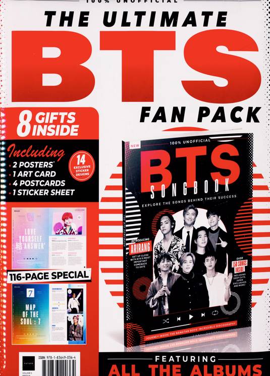The Ultimate BTS Fan Pack Songbook - Posters Art Cards Postcards Stickers