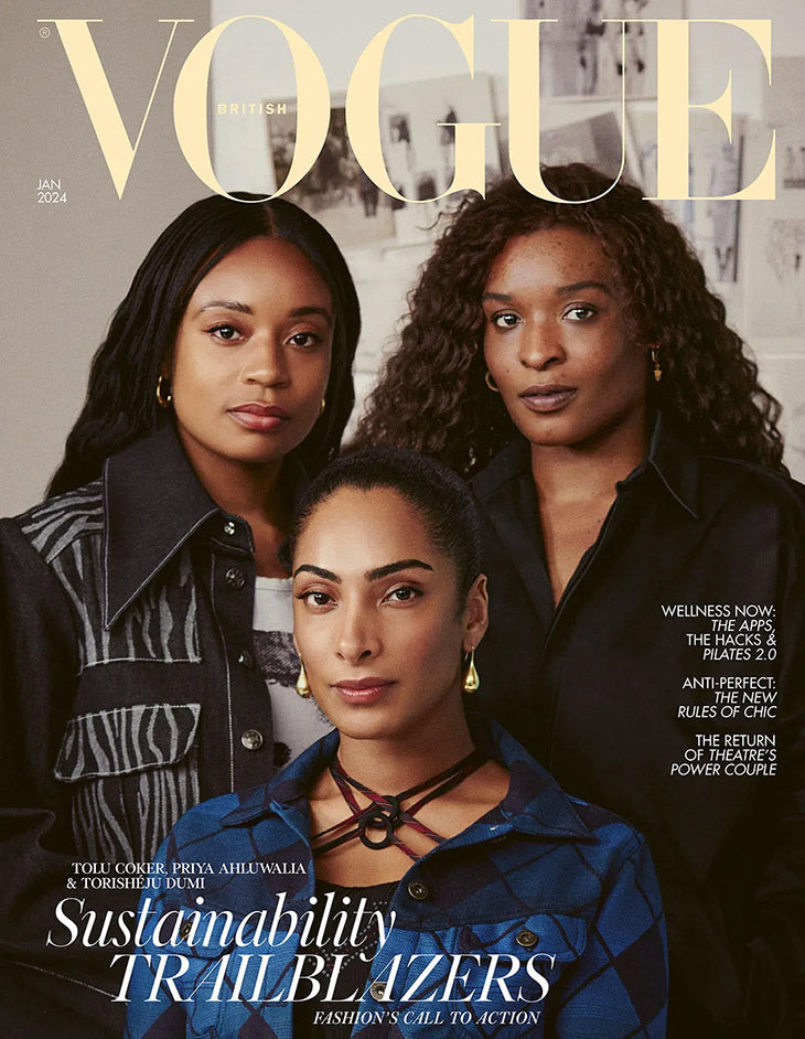 British Vogue magazine January 2024 Tolu Coker Priya Ahluwalia
