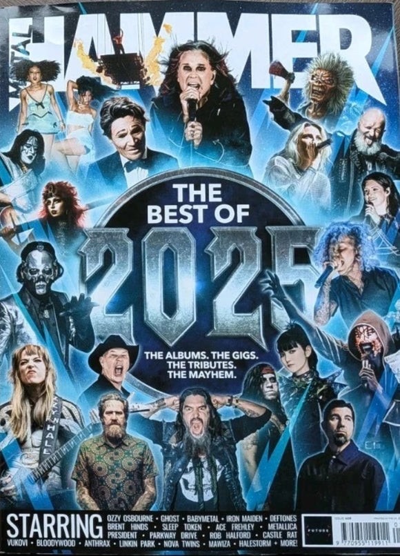 Metal Hammer #408 Best Of 2025 + 2026 Calendar & Iron Maiden Pin New - Sleep Token, Ozzy Osborne, Ghost, Babymetal