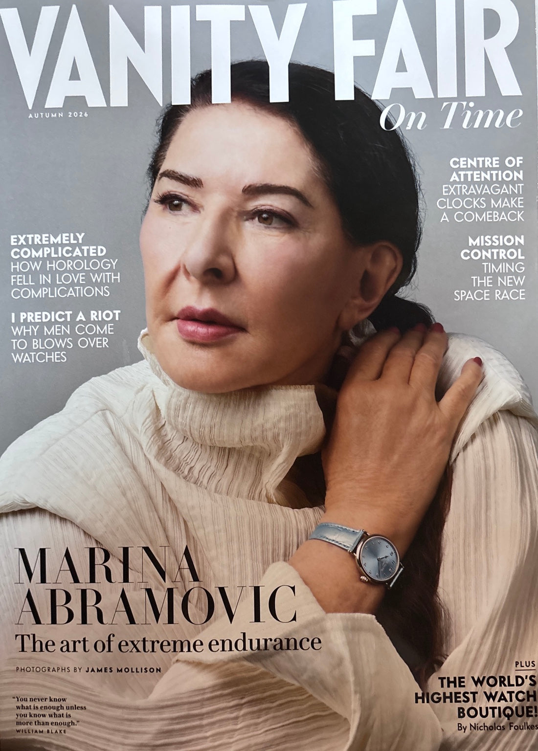 Vanity Fair On Time - Autumn 2026 - Marina Abramović