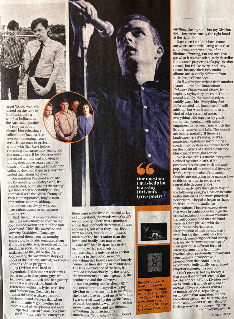 CULTURE Magazine August 30, 2026 - Ray Winstone, Joy Division