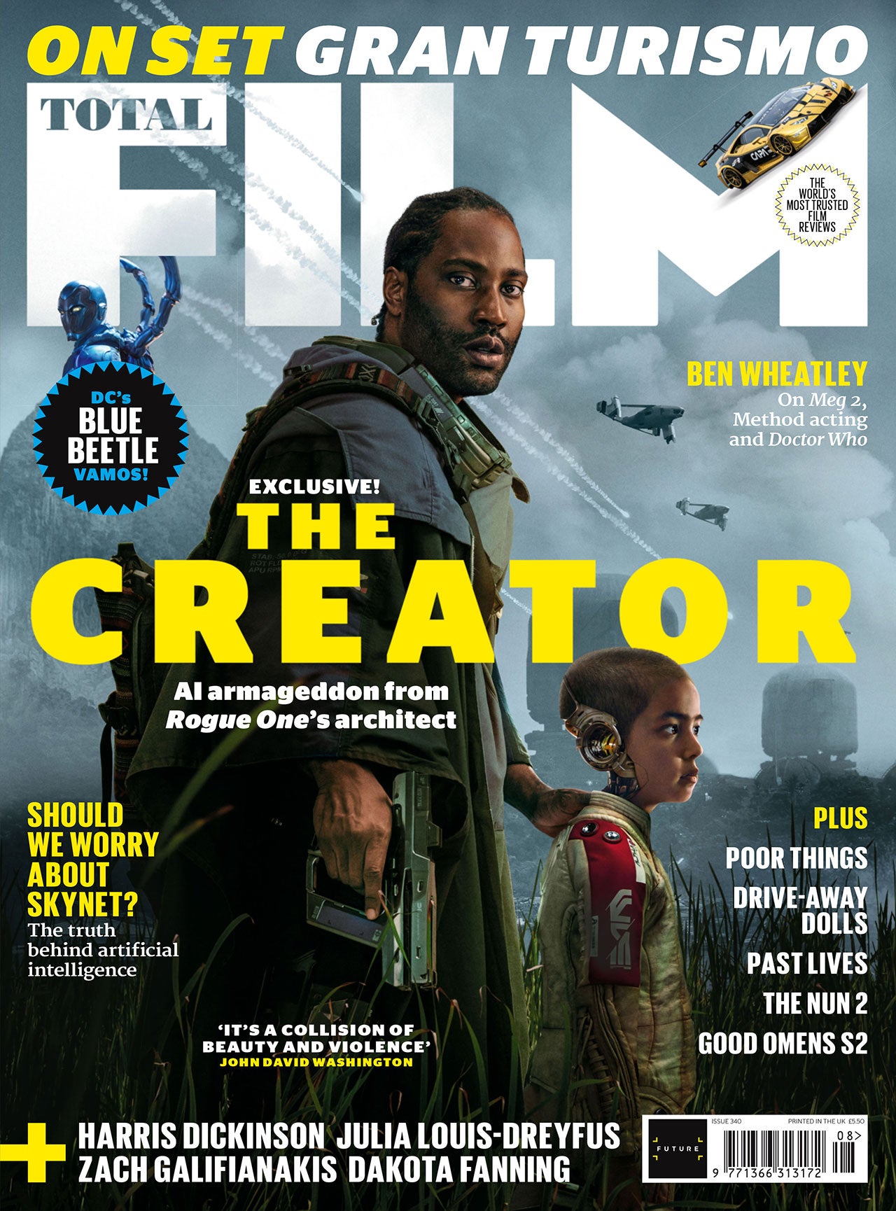 Magazine Filming TOTAL FILM Magazine #340 September 2023- THE CREATOR Gran Turismo Dako ...