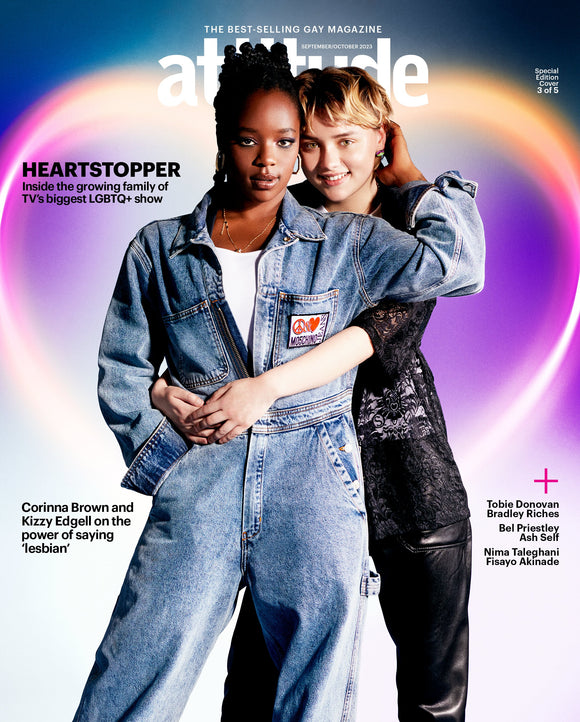 Attitude magazine September/October 2023 Heartstopper Corinna Brown & Kizzy Edgell