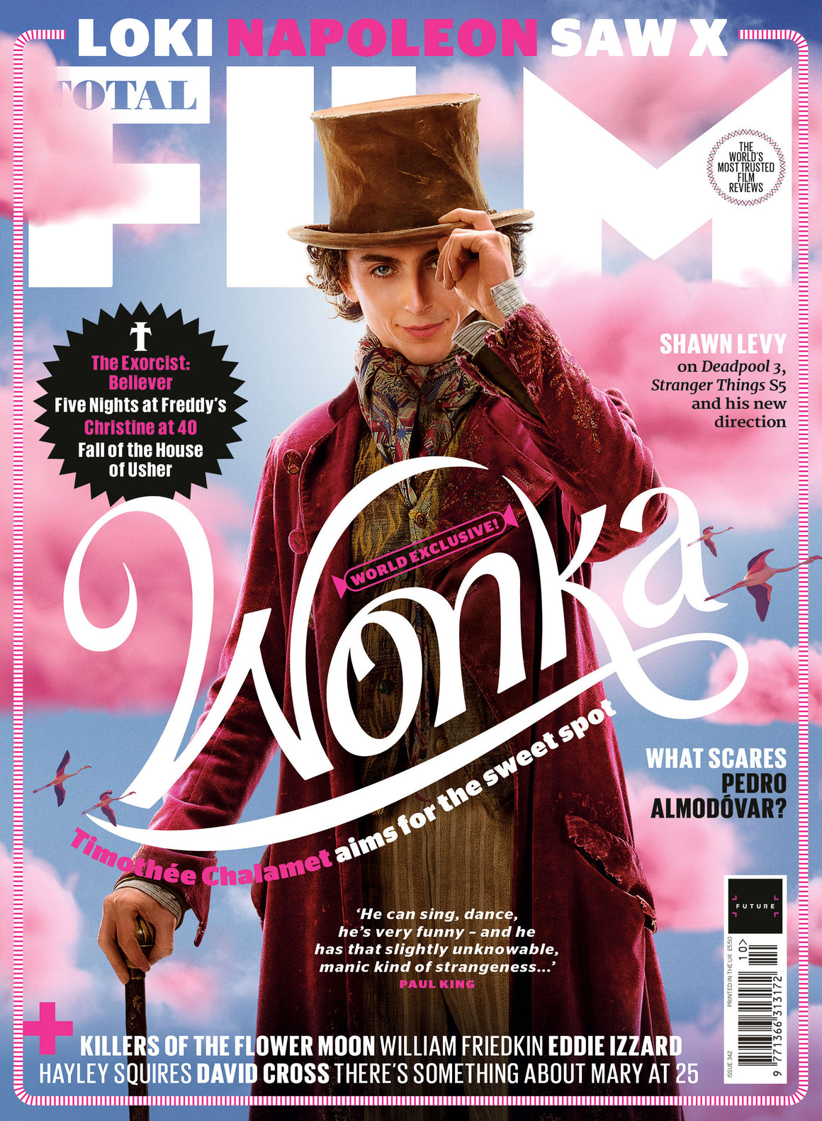 Fil Magazine Cover TOTAL FILM Magazine #342 TIMOTHEE CHALAMET Wonka Subscribers Cover ...