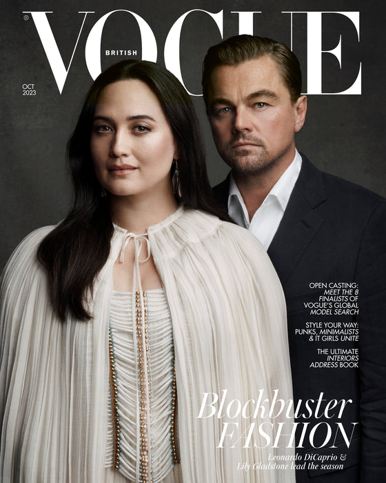 British Vogue October 2023 Leonardo DiCaprio & Lily Gladstone Cover