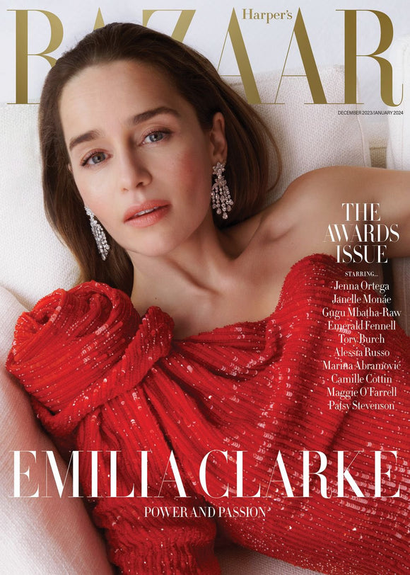 Emilia Clarke for Harper's Bazaar UK - December 2023/January 2024 Jenna Ortega