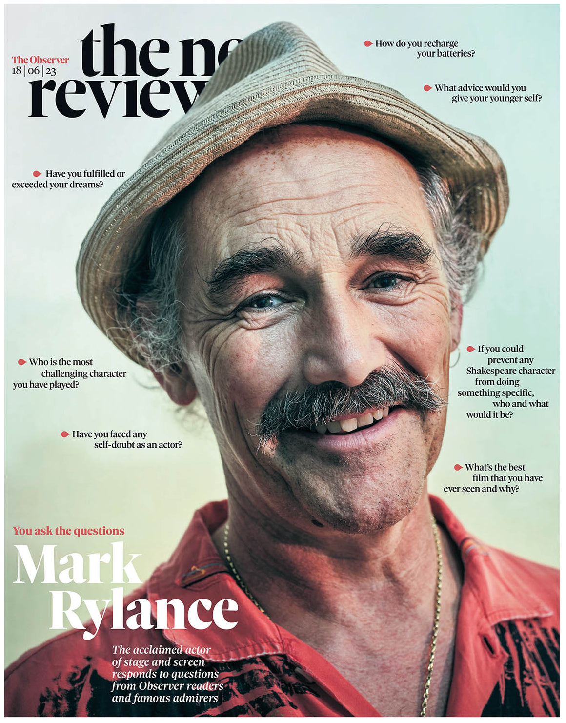 OBSERVER REVIEW 18/06/2023 MARK RYLANCE Beth Mead BEE GEES Barry Gibb