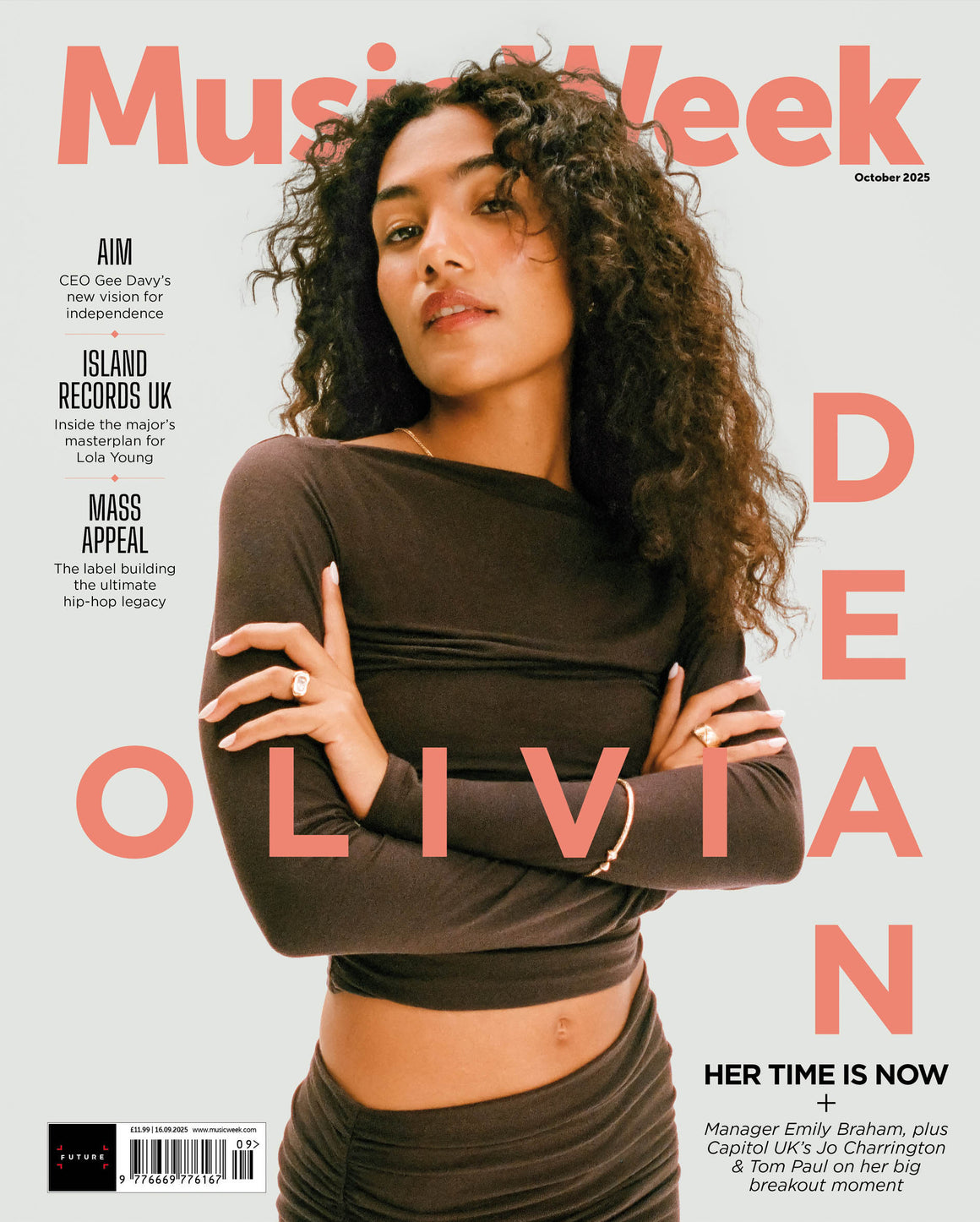 MUSIC WEEK MAGAZINE OCTOBER 2025 OLIVIA DEAN