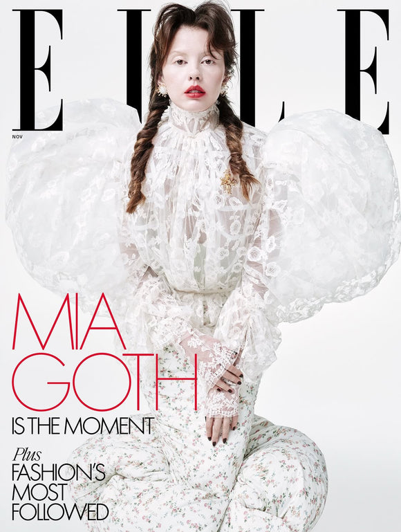 Elle USA Magazine November 2025 Mia Goth Cover #1
