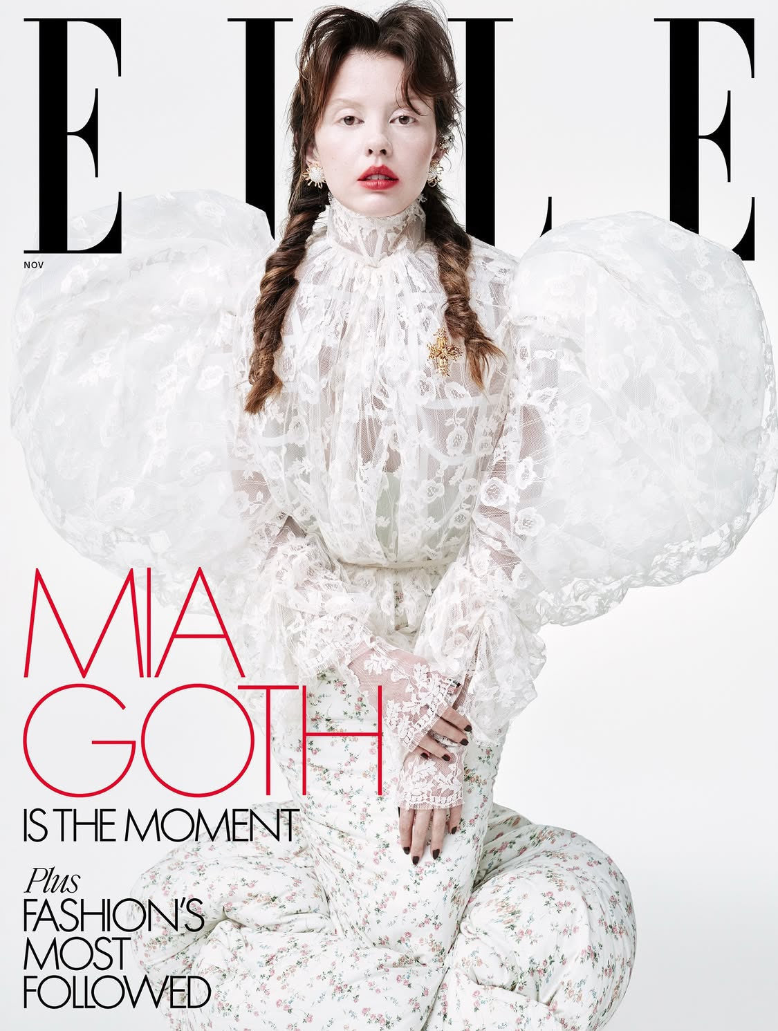 Elle USA Magazine November 2025 Mia Goth Cover #1