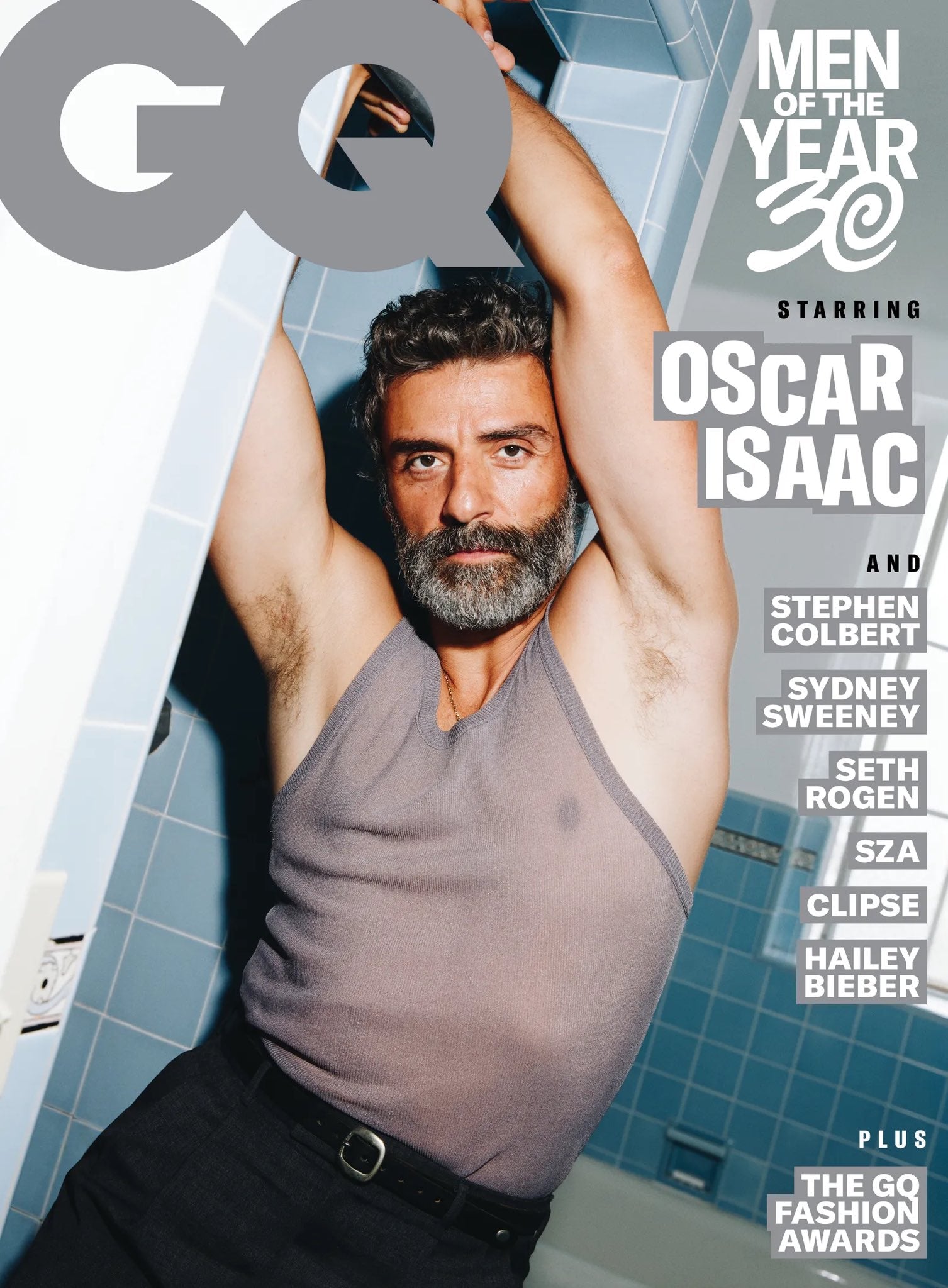 Isaac Labels GQ USA Magazine 30th annual Men of the Year issue - Oscar Isaac (Label ...